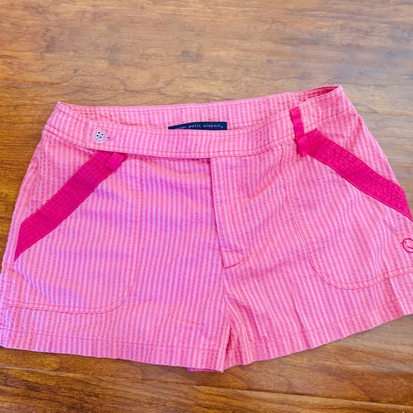 mon petit oiseau Pants - Stripped Pink Cargo Shorts with Pockets
